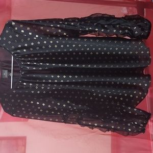 Black and Gold Worthington Woman's Blouse Large